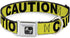 Buckle-Down Dog Collar, Wide Small, Caution Yellow/Black, 13-18"