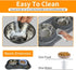Dog Bowls Stainless Steel Slow Feeder Set with Silicone Mat, 100% Waterproof BPA Free No-Spill Pet Feeder Water Bowls