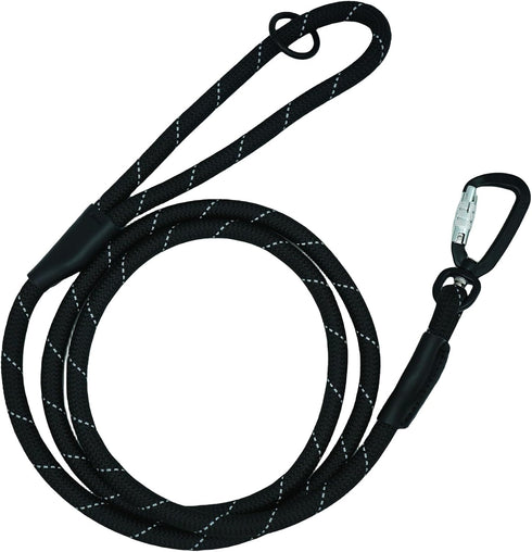Carabiner Dog Leash 6ft, Durable Nylon Rope with Aviation Aluminum Carabiner, Reflective for Small Medium Large Dogs