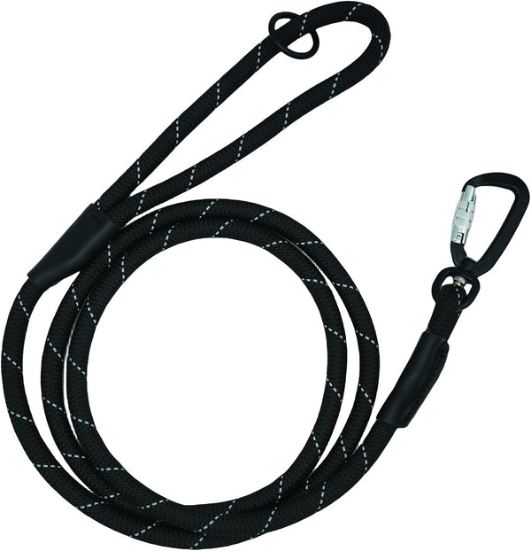 Carabiner Dog Leash 6ft, Durable Nylon Rope with Aviation Aluminum Carabiner, Reflective for Small Medium Large Dogs