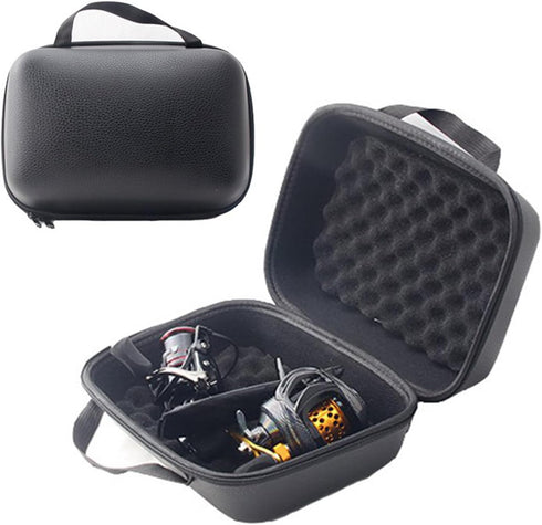 Fishing Reel Bag, Portable Shockproof Waterproof Case for Baitcasting & Spinning Reels (L)