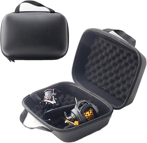 Fishing Reel Bag, Portable Shockproof Waterproof Case for Baitcasting & Spinning Reels (L)