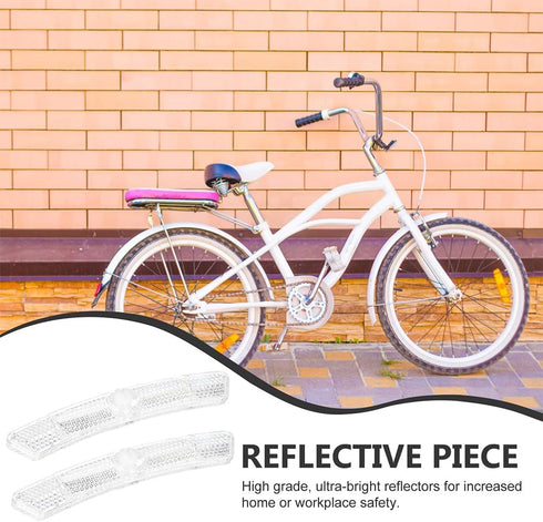 Garneck 10pcs Bicycle Reflector Decked Accessories, Professional Bike Warning Wheel Reflectors