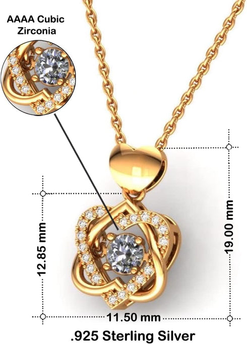 Generic Gag Fiancee Gifts, I'm not Saying I Love You Because You're My Lobster, but I do, Birthday Heart Knot Gold