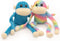 ZippyPaws Spencer The Crinkle Monkey, Colorful Plush Dog Toy with Squeakers for Aggressive Chewers