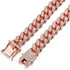 Diamond Necklace Metal Choke Dog Chain Collar, 13mm Wide Pet Jewelry for Small Medium Large Dogs Cats, Gold (14inch)