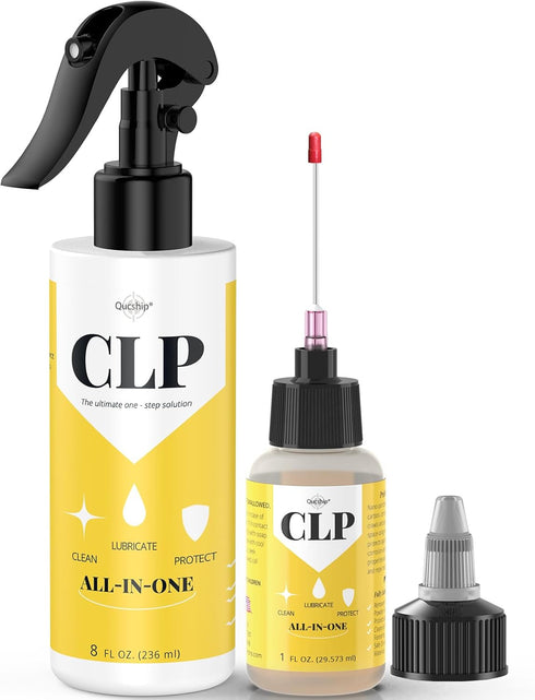 Qucship 8 oz 1 oz Gun Oil & Needle Oiler Gun Lubricant, Multi-Purpose Gun Cleaning Kit Protector, Clp Gun Cleaner