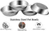 Stainless Steel Dog Cat Bowls, 4 Pack Shallow Cat Dishes for Food and Water, Metal Whisker Relief Pet Bowl for Small