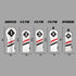 Majek Retro Golf Headcovers, White Red and Black Vintage Leather Style for 1, 3, 5, X H Driver Fairway Covers