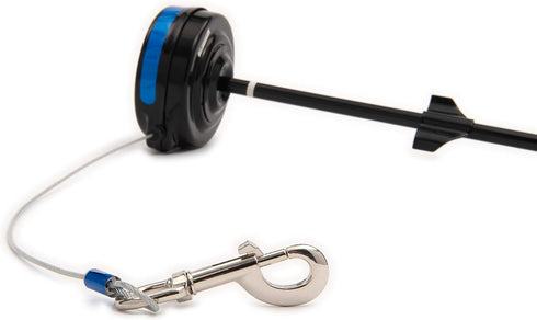 Lixit Bracket Mount and Stake Retractable Leash Tie Outs for Dogs (Medium Stake)