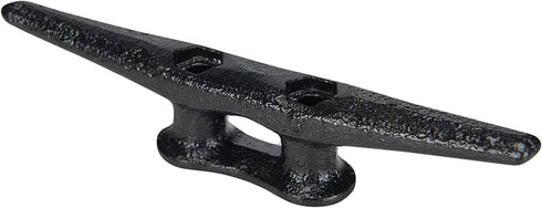 Simplified Living 6" Black Dock Cleat | Weatherproof Cast Iron Tie Downs for Marine Pier or Nautical Décor