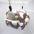 SEIS Brown Hamster Love Pattern Hammock, Cotton Nest for Small Pets, Chinchillas, Hedgehogs, and Guinea Pigs (L)