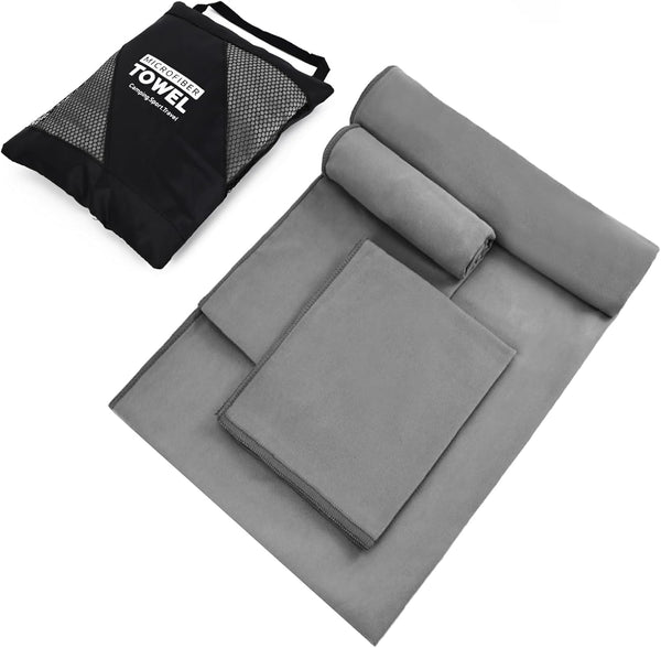 Vnoss Quick Dry Camping Towel, Microfiber Travel Towel 3 Size at 1 Pack