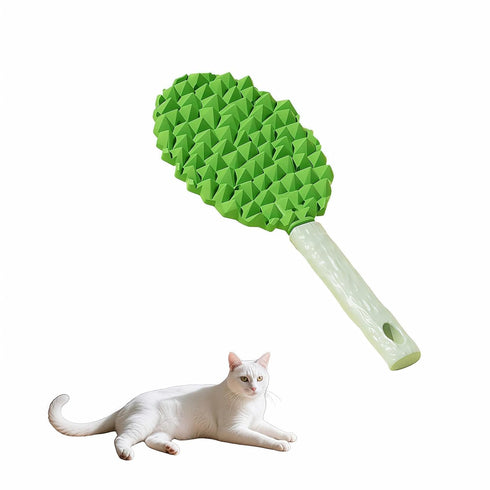 Pet Durian Massage Comb, Dual-Sided Cat Dog Grooming Tool with Back Scraping