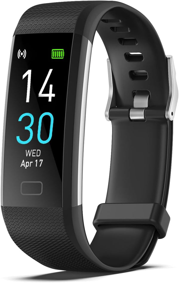 Fitness Tracker Smart Watch with Heart Rate, Blood Pressure, Blood Oxygen, Sleep Monitor, Pedometer for Kids, Men, Women