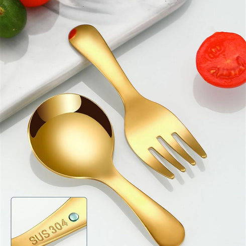 BEIDUOYANG 2 Set Pieces Alternative Color Fork And Spoon Compact Cutlery Travel Friendly Cutlery Supplies For Camping