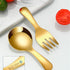 BEIDUOYANG 2 Set Pieces Alternative Color Fork And Spoon Compact Cutlery Travel Friendly Cutlery Supplies For Camping