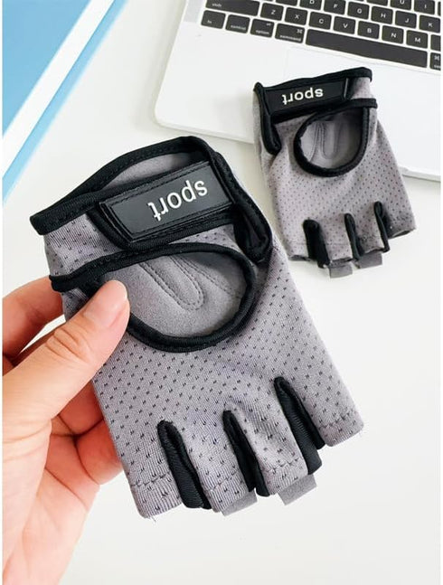 NociHah Workout Gloves Men Women - Breathable Fingerless Gym Gloves with Wrist Support Non-Slip Weight Lifting Glove