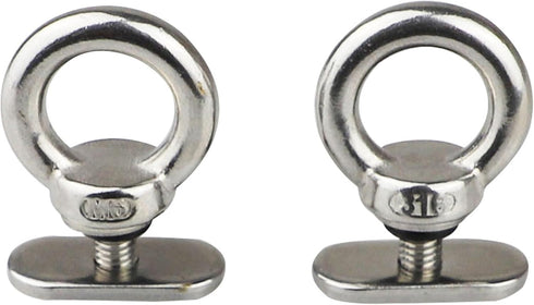 Stainless Steel Kayak Track Mount Tie Down Eyelet Rail for Kayak Canoe Boat, 6 Packs