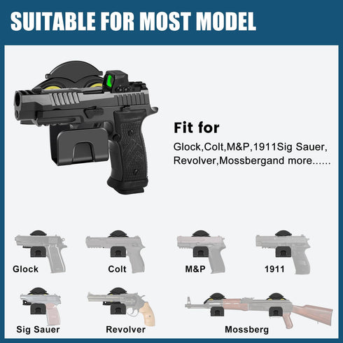 GUNPJONE Magnetic Gun Holster with Trigger Guard for Vehicle, Truck, Safes, Walls