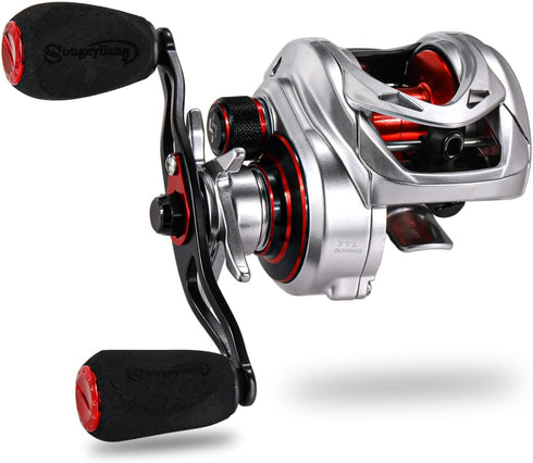 Sougayilang Baitcasting Reel - Lightweight Graphite Frame with 9 + 1 Anti-Reverse Ball Bearings