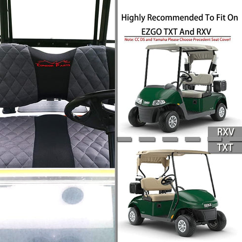 Golf Cart Seat Covers for EZGO TXT and RXV, Breathable Washable Sandwich Mesh Air Spacer, Renew Your Cart