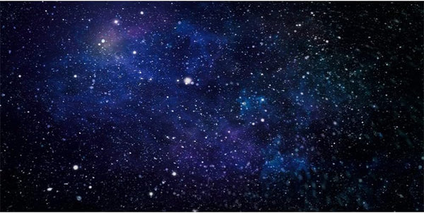 AWERT 48x18 inches Galaxy Aquarium Background, Blue Starry Sky Universe Space Fish Tank Background