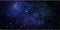 AWERT 48x18 inches Galaxy Aquarium Background, Blue Starry Sky Universe Space Fish Tank Background
