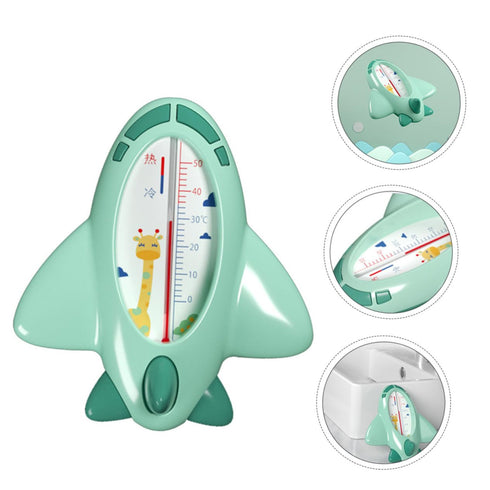 UPKOCH Cartoon Plane Bath Thermometer Safe Portable Water Temperature Measuring Tool Green for Bathtubs Pools and Fish