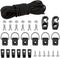 Kayak Deck Rigging Kit, 8 Feet Bungee Cord with Hooks and Fishing D-Ring for Kayak Boat Canoe