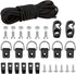 Kayak Deck Rigging Kit, 8 Feet Bungee Cord with Hooks and Fishing D-Ring for Kayak Boat Canoe