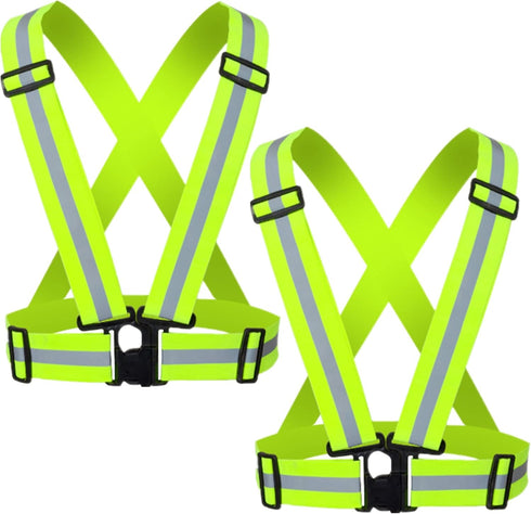 Reflective Safety Vest Gear, Adjustable High Visibility Running Gear for Men and Women, 2-10 Pack