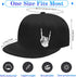 Snapback Hats for Men - Flat Bill, Fitted, Cool Skull Black Baseball Hats