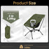 Backpacking 330 lbs MOON LENCE Portable Camping Chair, Lightweight Folding Hiking Chair, Plus Size Compact Yet, Support