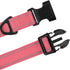 TagME Reflective Nylon Dog Collars, Adjustable Pet Collar for Medium Dogs, Baby Pink, 1.0" Width with Quick Release