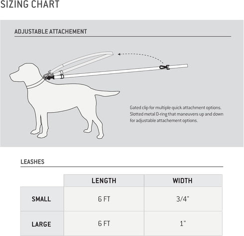 Carhartt Pet Durable Nylon Duck Leashes - Reflective Stitching for Visibility, Marine Blue, Large