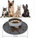 Silicone pet Food mat, Dog Food and Water mat, Raised Edge Rubber mat for Dog Bowls, Prevents Food and Water from staining Floors, Suitable for Small and Medium Pets,10.6''