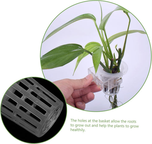2 Pair Hanging Aquarium Planter Baskets for Aquatic Plants, Acrylic Plant Pots for Fish Tank Planting