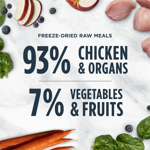 Instinct Freeze Dried Raw Meals, 25 oz - Grain Free Dry Cat Food, Chicken Recipe for Cats
