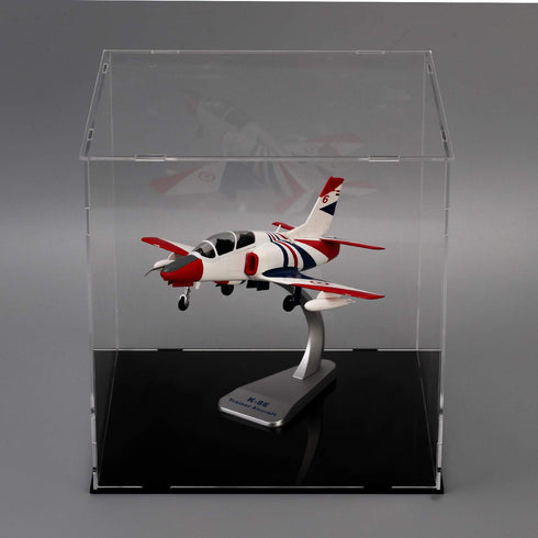 evron (16x13x14in; 40x33x35 cm) Display Case for Collectibles Assemble Clear Acrylic Box Alternative Glass Case
