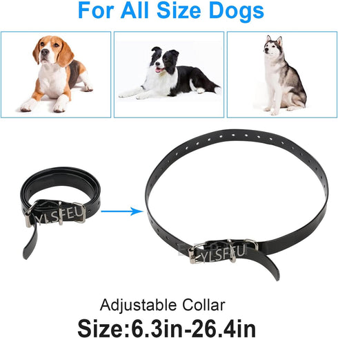 Dog Collar Strap for Electronic Training Collar Receivers - Adjustable Durable Waterproof Replacement