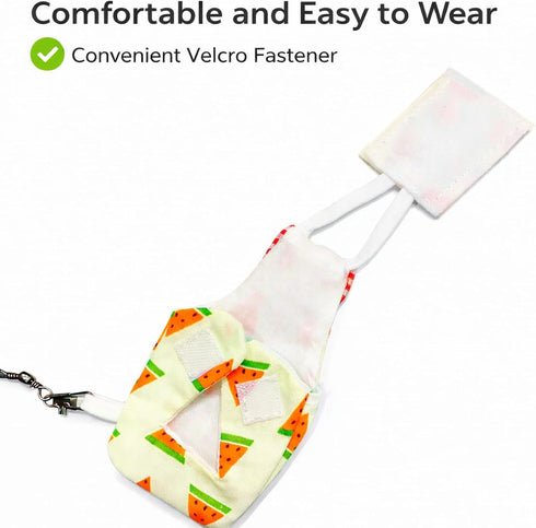 HIHETE Set, Budgerigar Lovebird Bird Diaper and Leash Small Bird Diaper and Harness, Reusable Flight Suit for Small