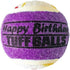 PetSport Jr. Happy Birthday Tuff Ball Dog Toys, 4 Pack Small (1.8") - Durable Felt & Rubber Balls