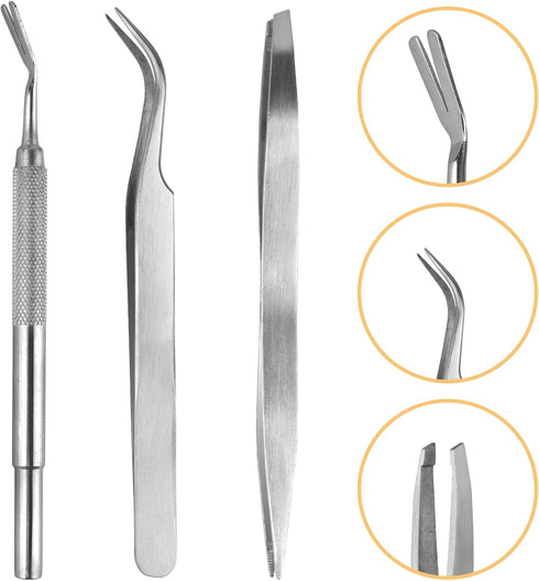 Tick Removal Tool for Dogs - Cat Comb for Shedding, Stainless Steel Grooming Comb Kit for Small Dogs (10 Pack)