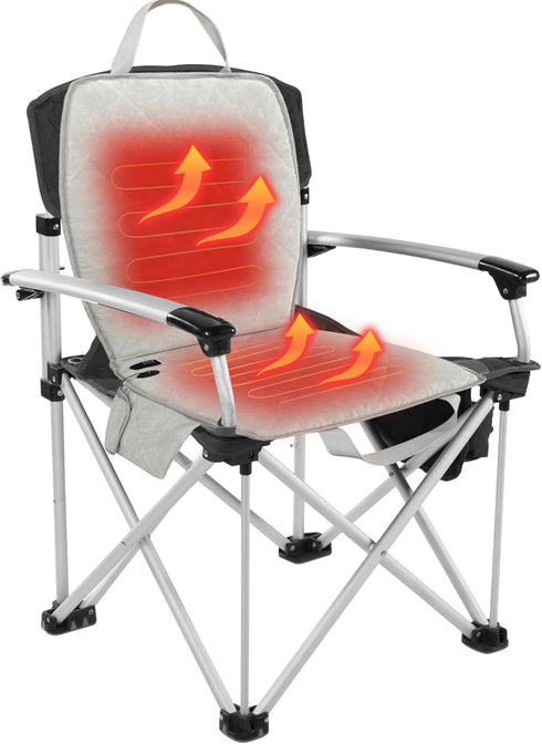 Portable Heated Seat Cushion(No Power Bank) Heated Camping Chair Pad,Foldable Heated Stadium Seat for Bleachers,USB