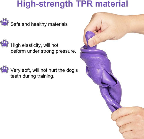 Indestructible Dog Flying Disc, Interactive Soft Lightweight Flyer for Medium Large Dogs, 9 inch (Purple)
