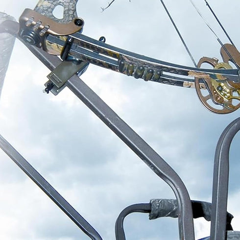 HME Durable Reliable Universally Mountable Hunting Tree Stand Bow Holder - 360 Fork Rotation