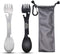 PSKOOK 5-in-1 Utility Tactical Spork, 2-Pack Stainless Steel Camping Utensil for Hiking, Backpacking