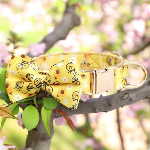 Beirui Soft Comfy Dog Bow Tie Collar with Multicolor Patterns, Cute Collars with Metal Buckle for Small Medium Large