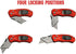 SZCO Supplies Multifunction Cutter, Red